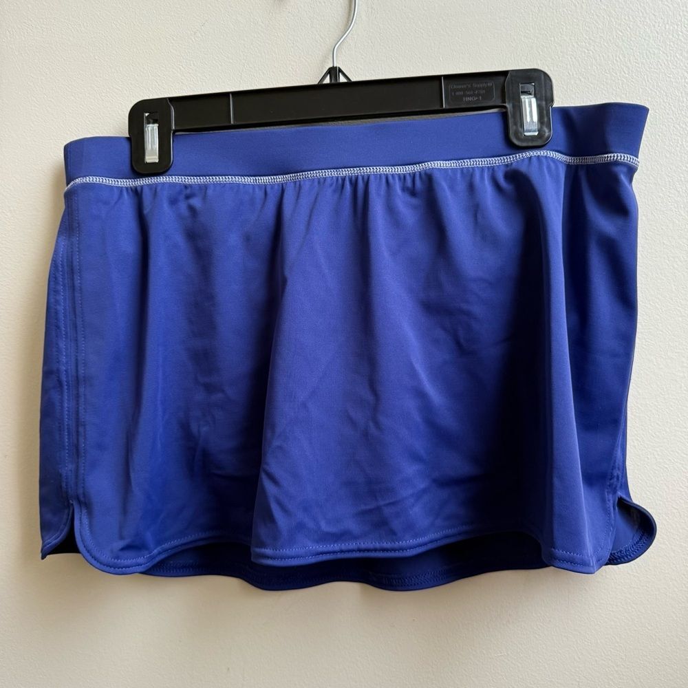 Lands’ End blue skirted swim bottoms Size 12